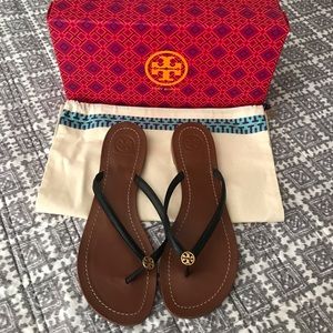 Tory Burch Terra Thong in Black - Size 8.5